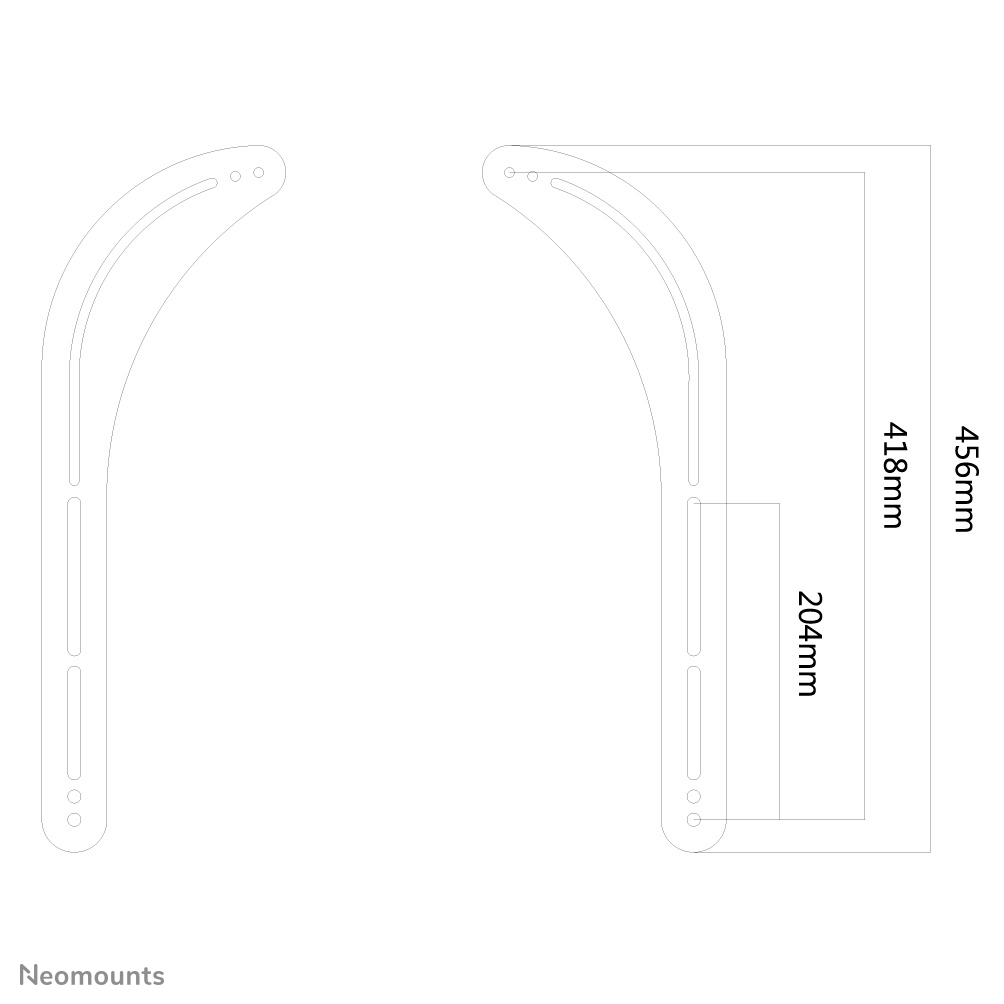 Neomounts NS-SB100 Sonos soundbar holder - max 15 kg - screen installation